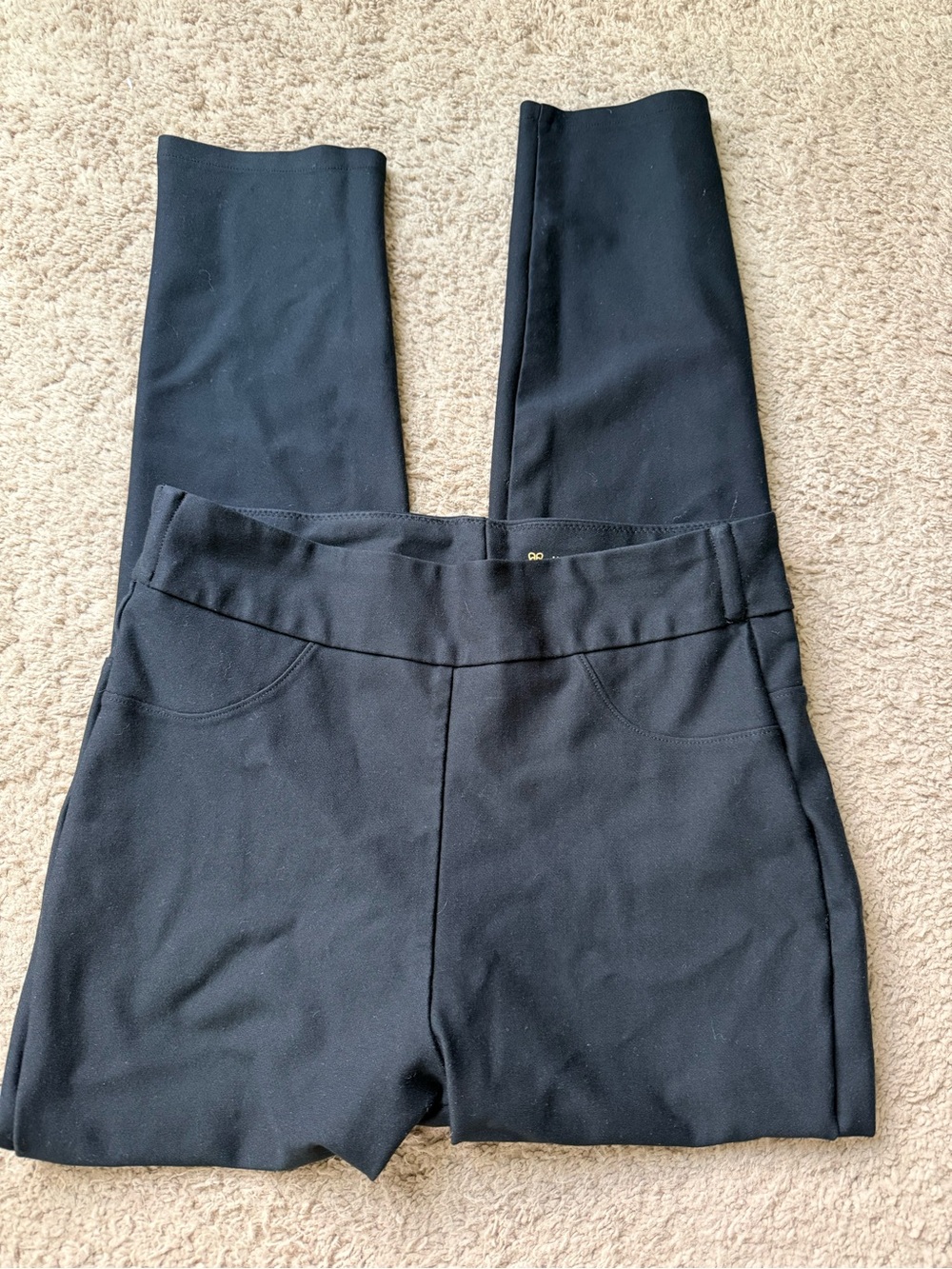Honeylove Black Skinny Ponte Jumpsuit-Style Pants